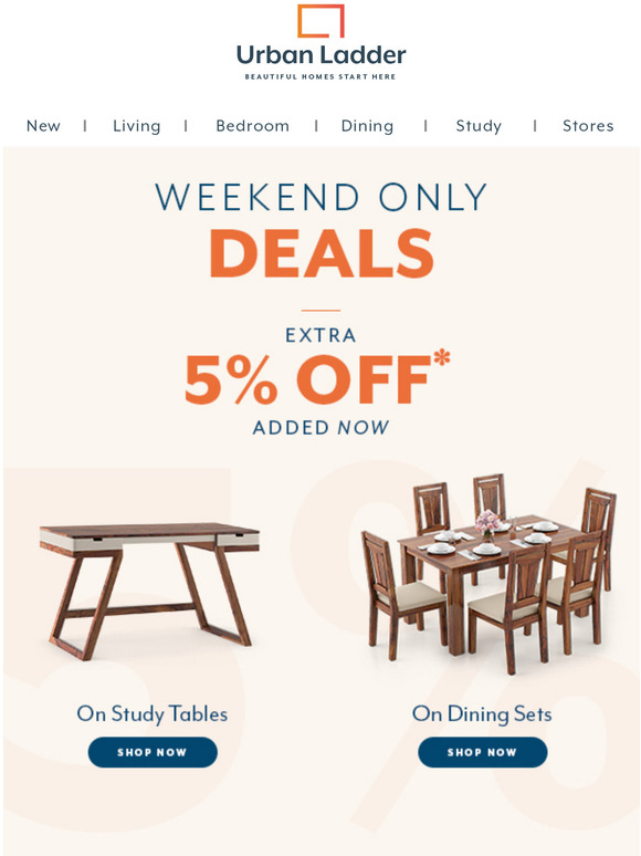 Enjoy extra 5% off this weekend!