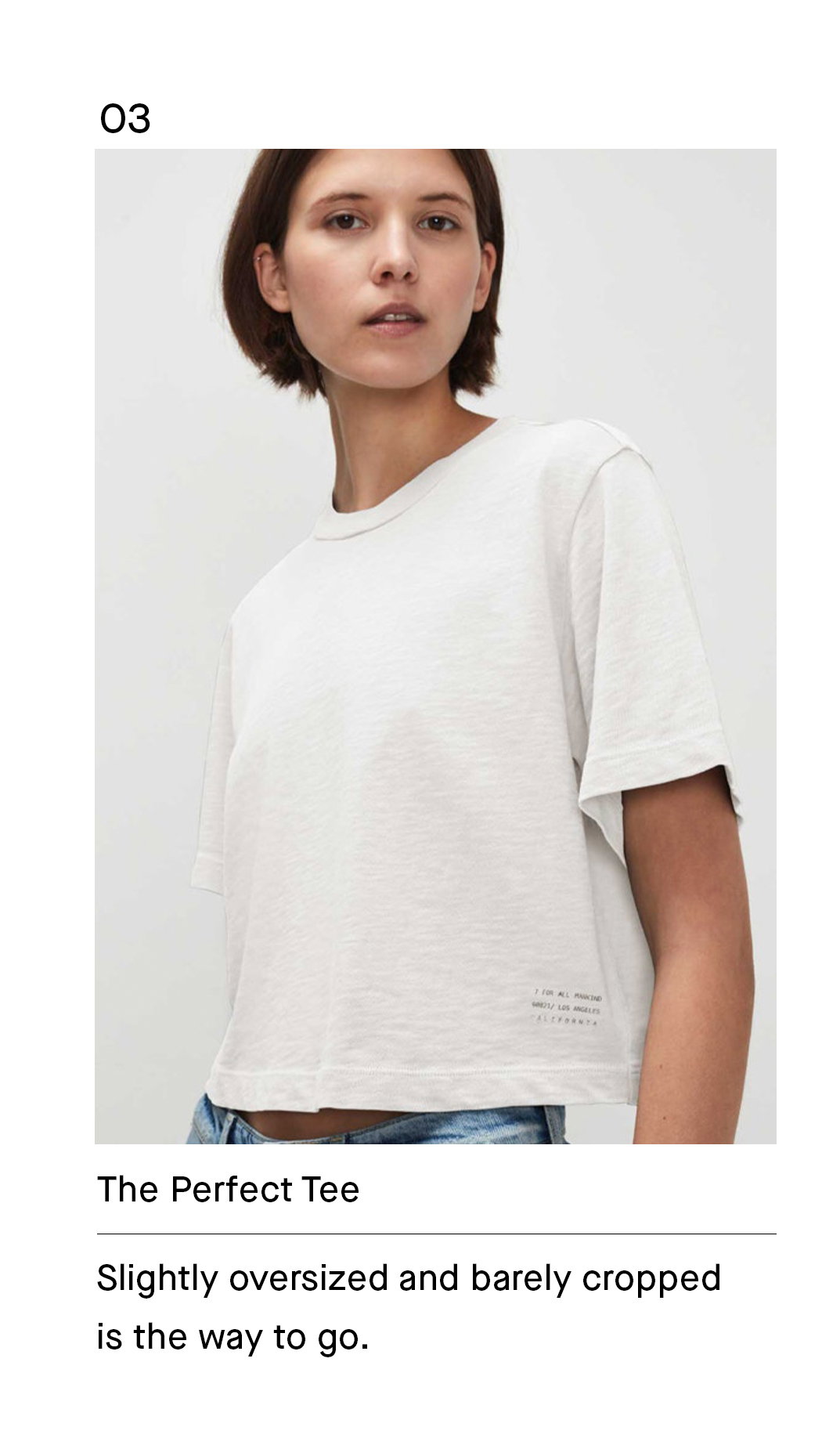 Girlfriend Tee in Ivory