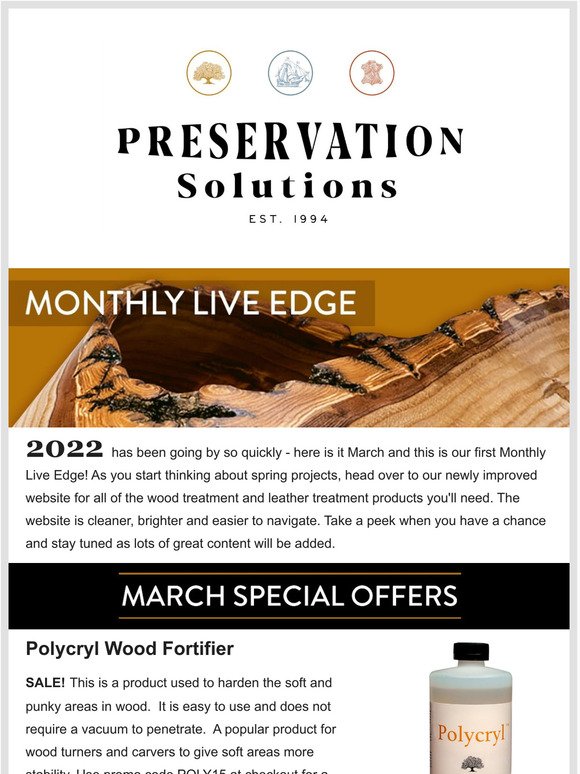 Monthly Live Edge: March
