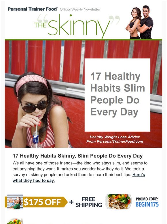17 Healthy Habits Skinny, Slim People Do Every Day