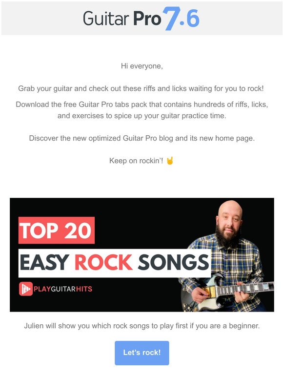 20 easy rock songs to get you started on the guitar - Guitar Pro Blog -  Arobas Music