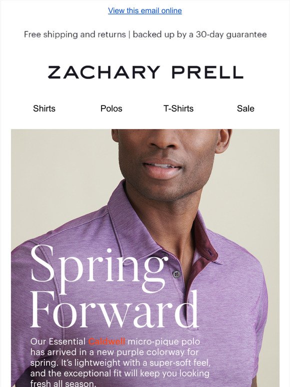 Spring Forward With Our Best-Selling Caldwell Polo 