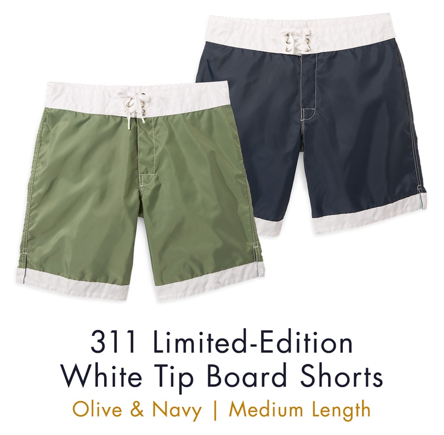 31 BIRDWELL 311 WHITE TIP BOARD SHORT 新しいコレクション www