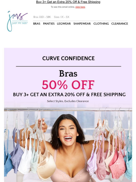 Just My Size: Time's Ticking! 20% Off a Bra & Panty Set