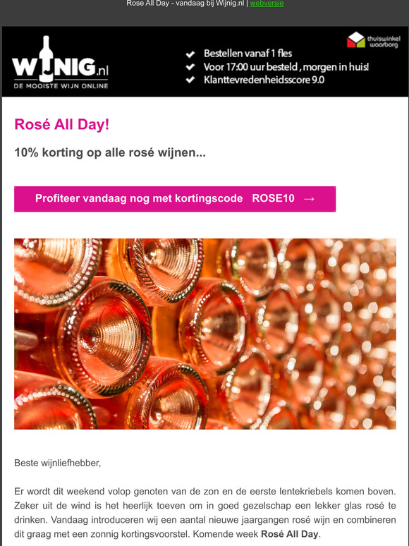 Ros All Day - 10% korting op alle ros wijnen - bij Wijnig.nl