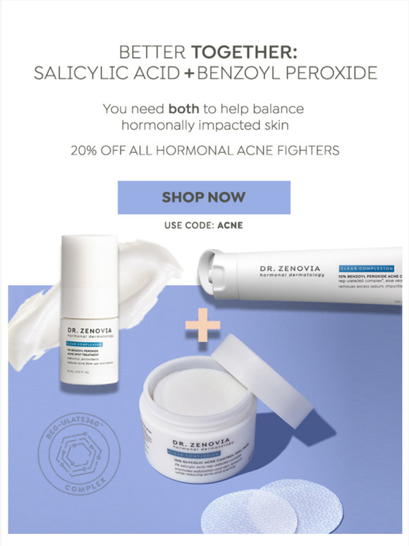 Dr. Zenovia Better Together Salicylic Acid + Benzoyl Peroxide Milled