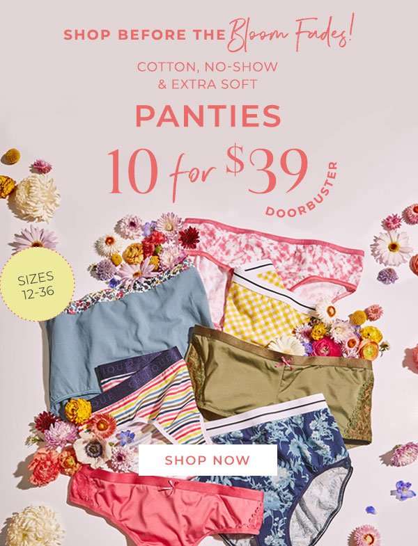 Lane Bryant: 10 FOR $39 PANTIES ENDS IN HOURS!