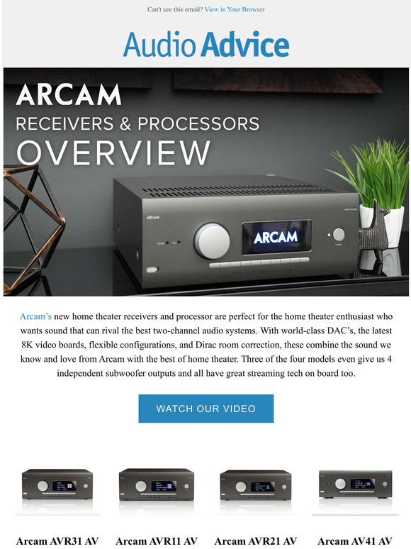 Audio Advice NEW 2022 Arcam Home Theater Receivers & Processors