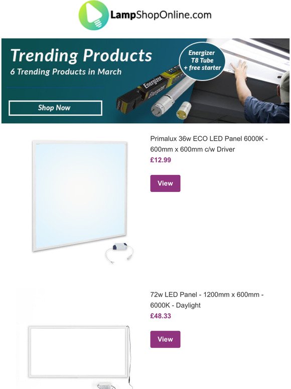 View 6 Trending LED Products in March