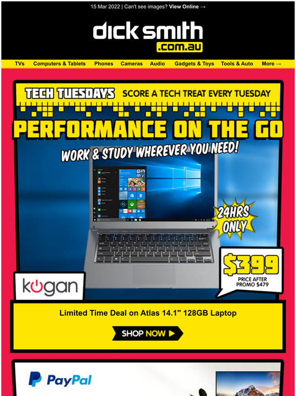 Tech Tuesday: Atlas 14.1" Laptop 128GB Storage $399 - 24 HRS ONLY!
