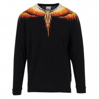 Black & Orange Solfolk Wings L/S T-Shirt