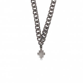 Metalic Silver Cross Necklace