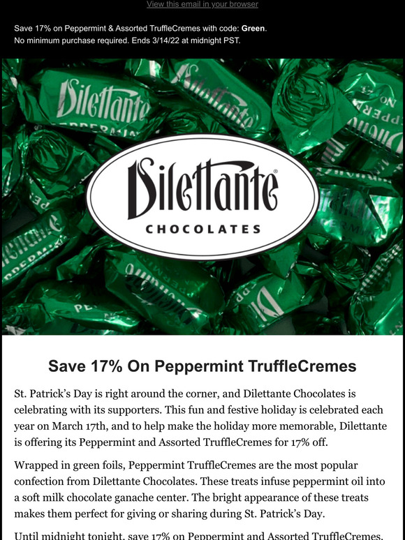 Last Chance to Save On Peppermint & Assorted Trufflecremes