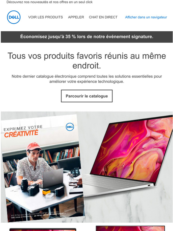 Dell Que ditesvous de notre nouveau catalogue en version mobile