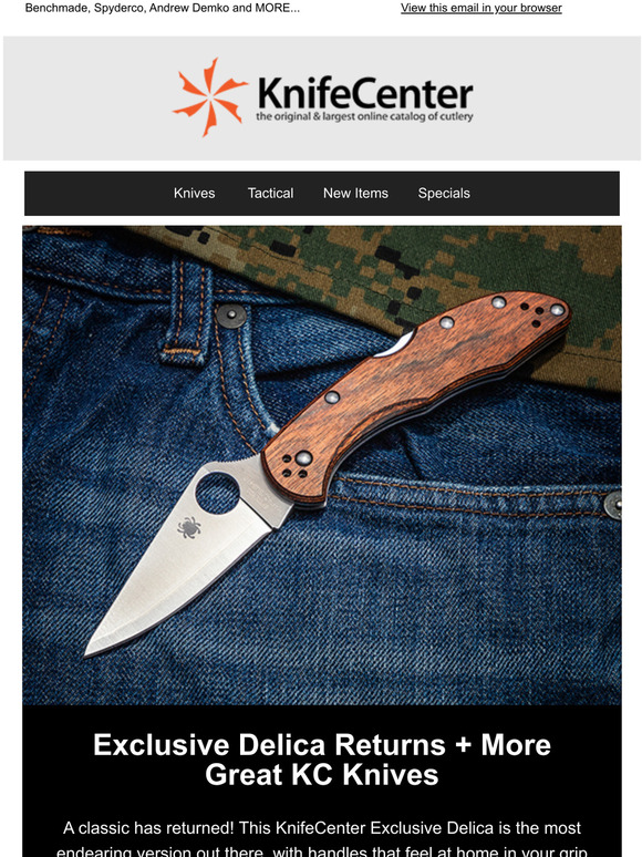 KnifeCenter Exclusive Delica Returns + More Great KC Knives! Milled
