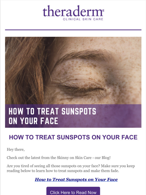 Therapon Skin Health How To Treat Sunspots On Your Face Theraderm Blog Post Milled 9578