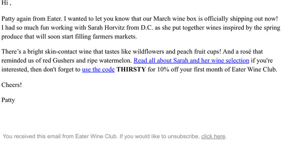 Our March wine club is shipping out now!