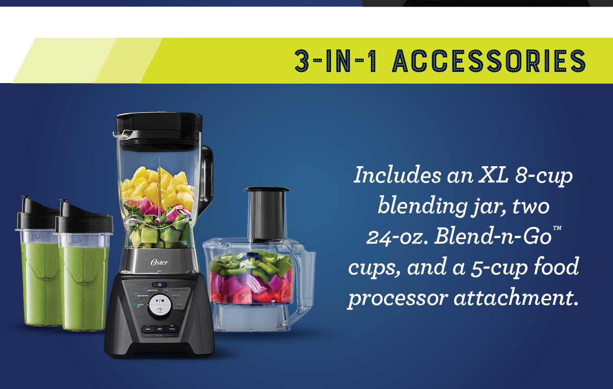 Oster Party Blender with XL 8-Cup Jar and Blend-N-Go Cup