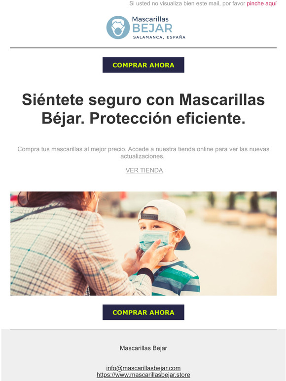 Sintete seguro con Mascarillas Bjar