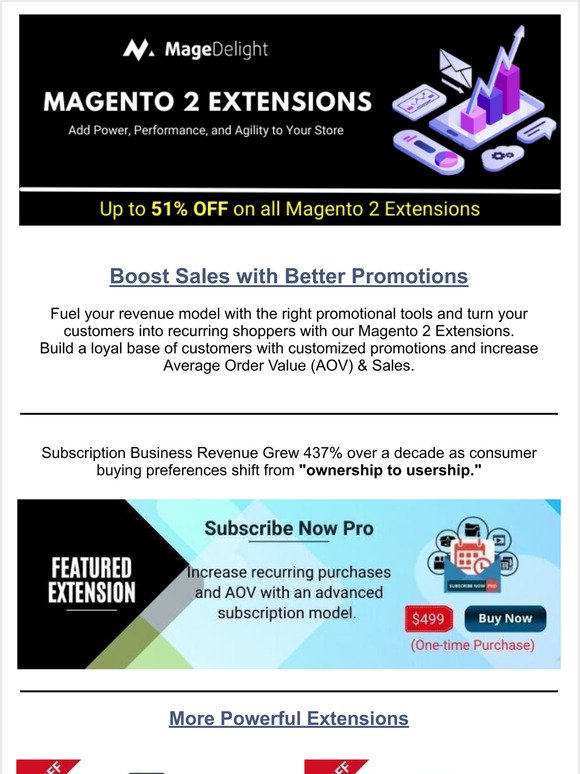 Boost Your Sale with Up to 51% OFF on Magento 2 Extensions!