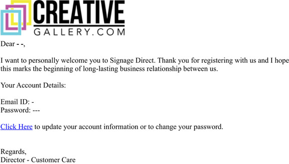 Thank you for signing up