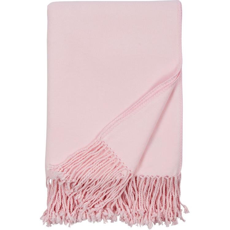 Luxxe Fringe Throw in Pink