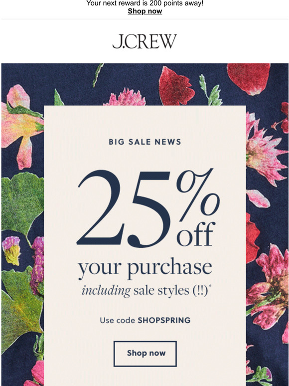 J Crew Email Sign Up Discount