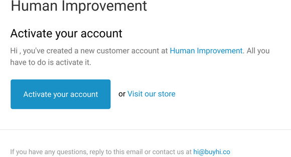 Human Improvement: Customer account activation | Milled
