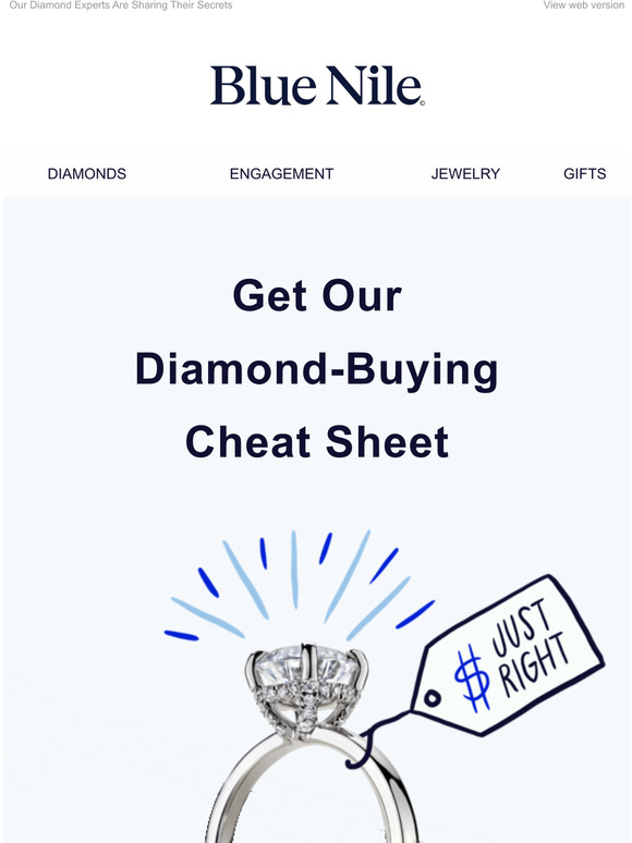 Blue Nile Expert Tips Get Our Diamond Buying Cheat Sheet! Milled