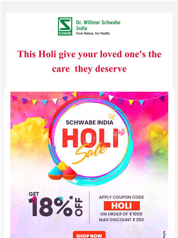 Hurry! Schwabe Holi Sale is Live Now