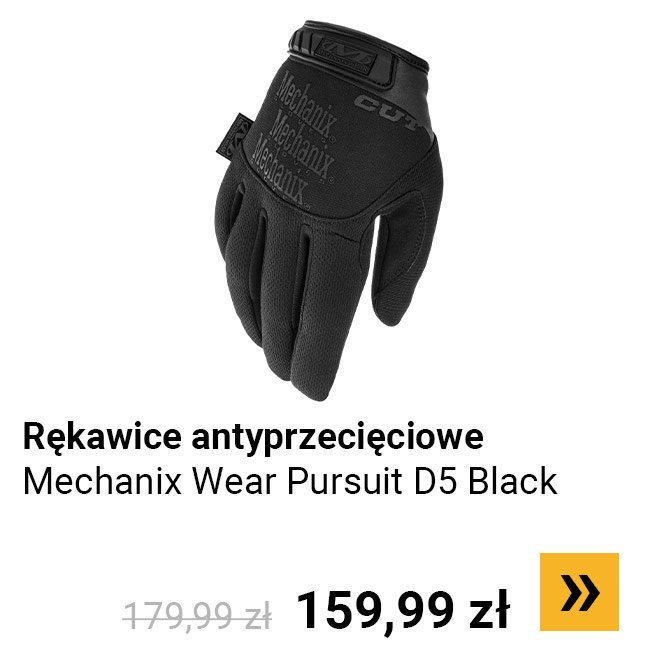 Rękawice antyprzecięciowe Mechanix Wear Pursuit D5 Black