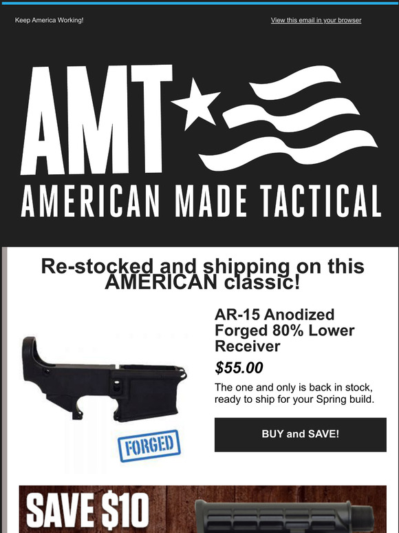 American Made Tactical The AMERICAN CLASSIC 80 AR15 Lower
