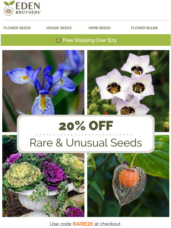 Eden Brothers Seed Company Be Different with Rare & Unusual Flowers