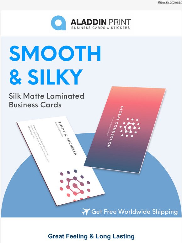 Get Smooth & Silky Business Cards 