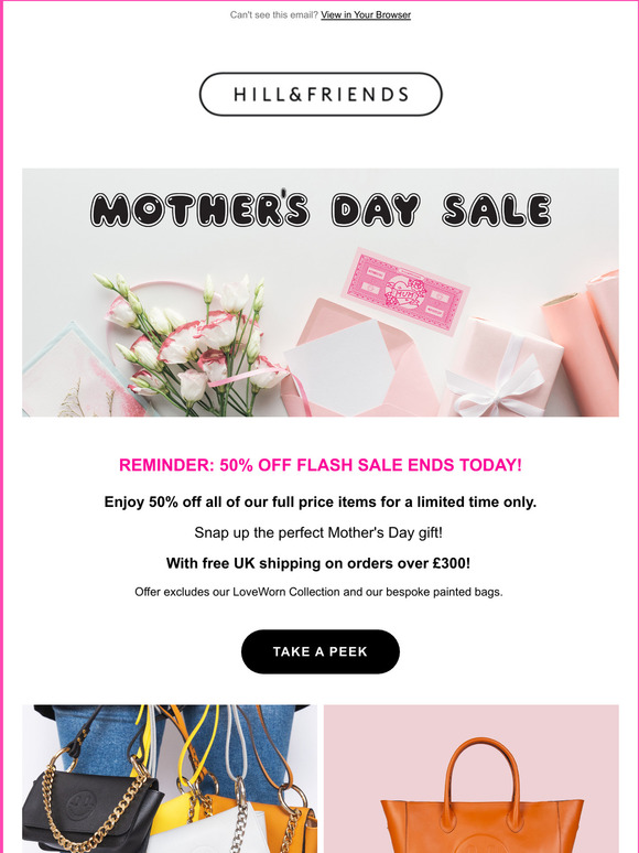 REMINDER! 50% OFF ENDS TODAY 