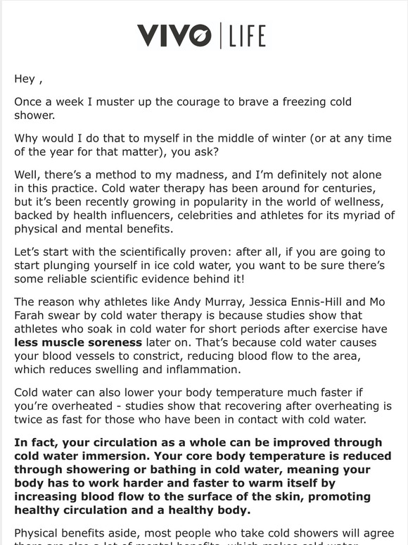 vivo life Are cold showers really worth it? Milled