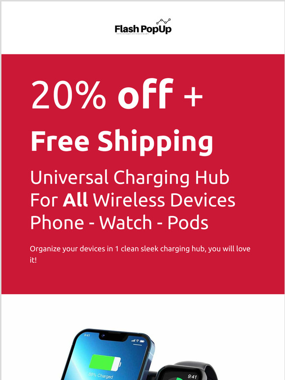 20% Off Newly Arrived Wireless Charging Hub - for All Your Devices! Free Shipping Too!
