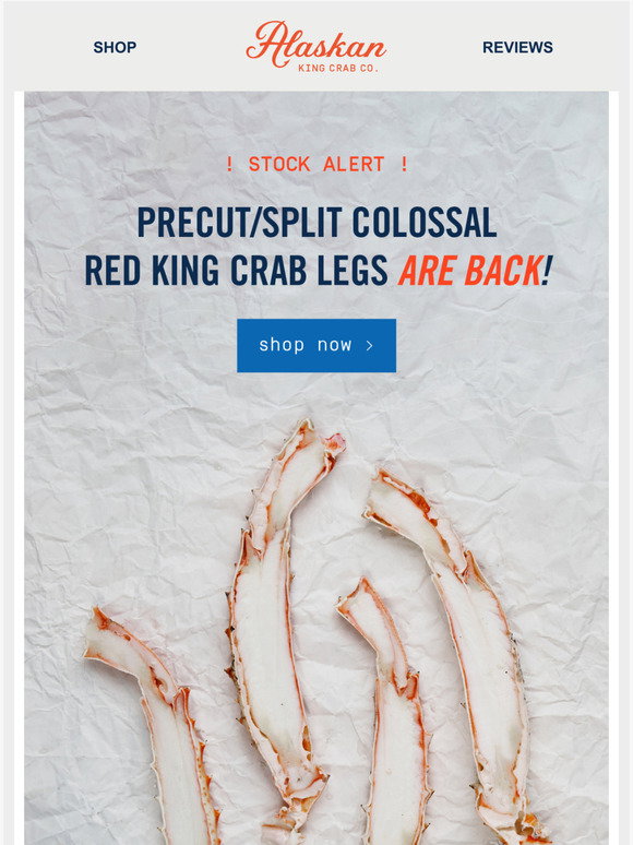 Alaskan King Crab Co.: Best Selling Precut/Split King Crab Legs Are ...