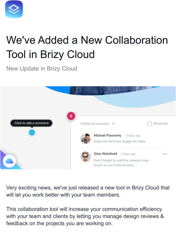 New Collaboration Tool in Brizy Cloud