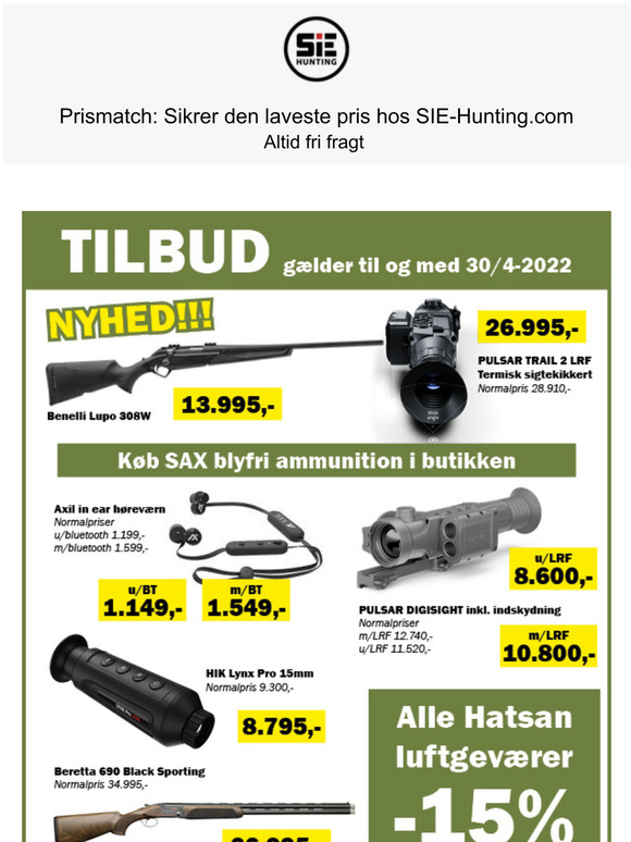 SIE Hunting Tilbud