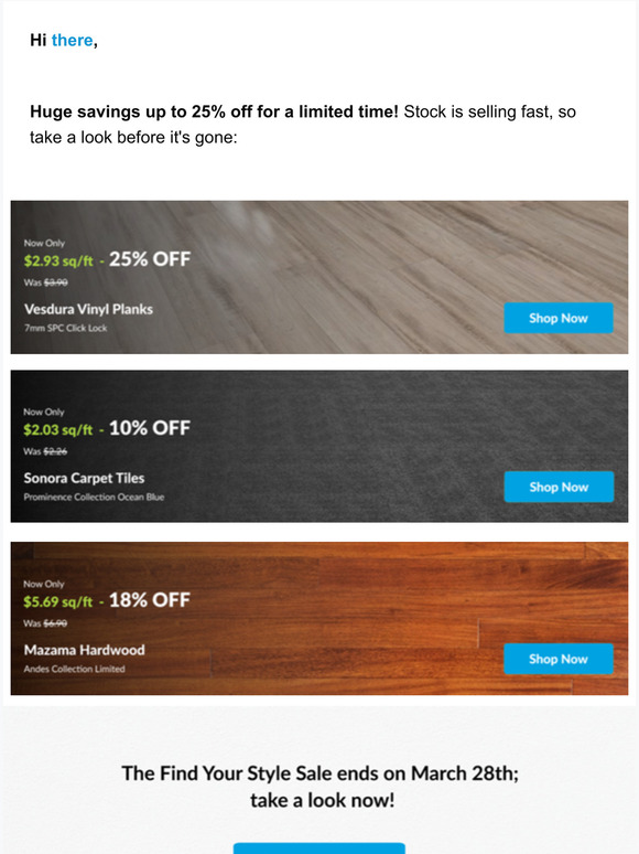 Save up to 25% for a Limited Time Only: the Find Your Style sale is on now!