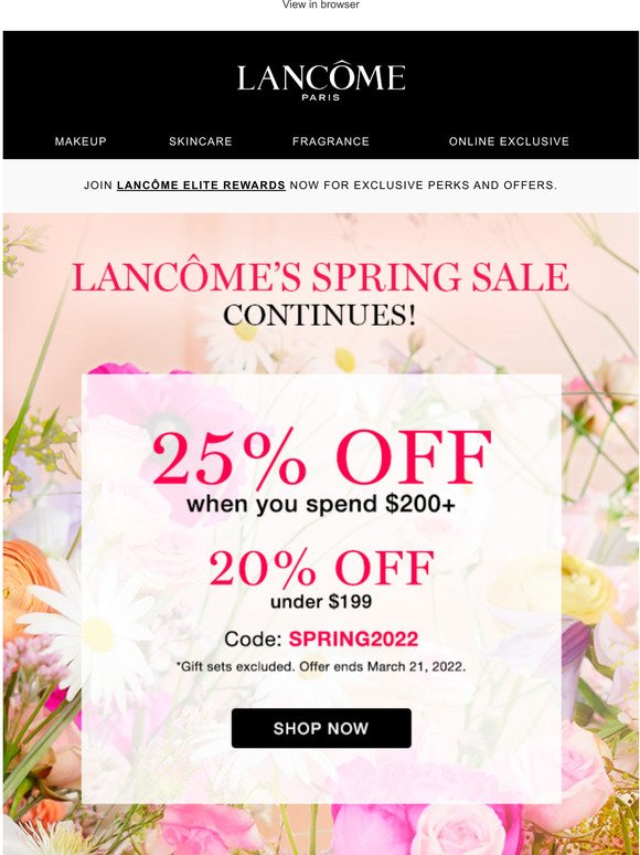 Lancme's SPRING SALE continues!