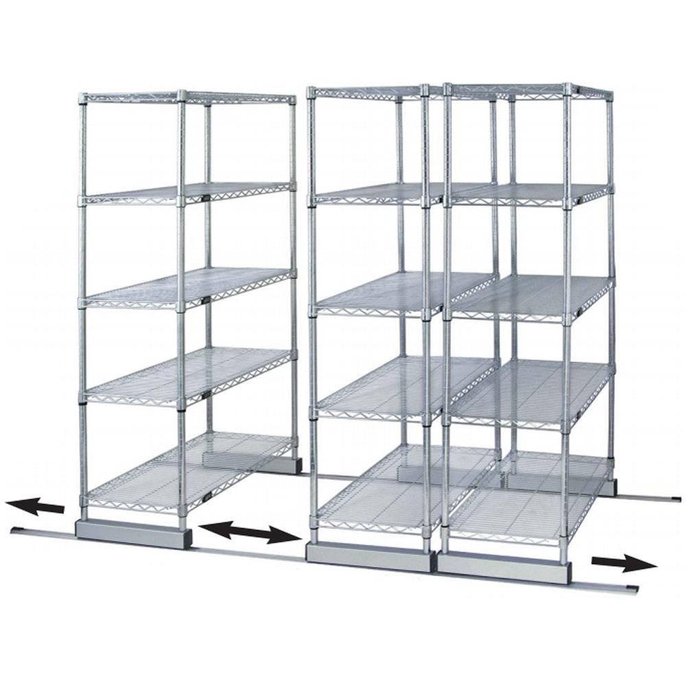 High-Density Mobile Wire Shelving