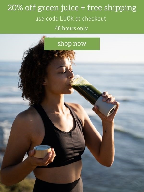 save 20% on green juice + free shipping