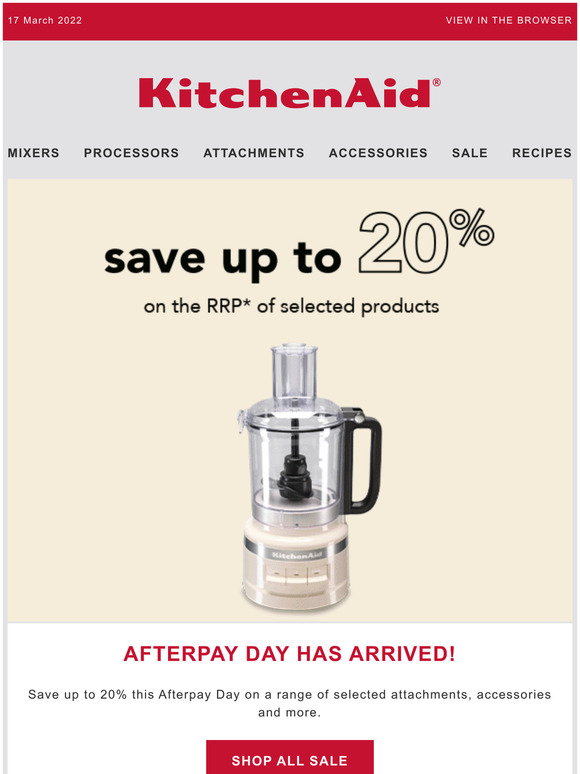 kitchenaid mixer afterpay