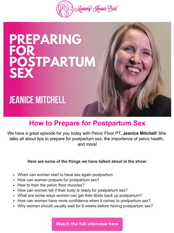 How to Prepare for Postpartum Sex