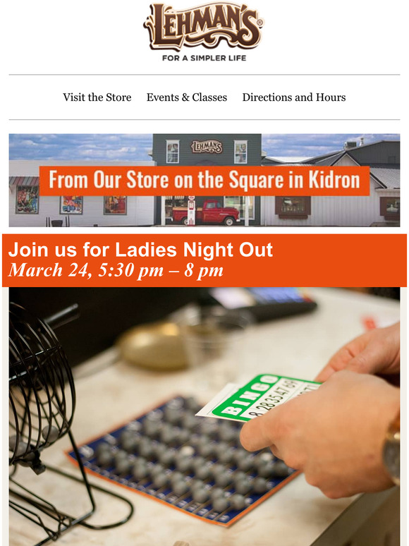 Lehman's From Our Store Lehmans Annual Ladies Night Out Milled