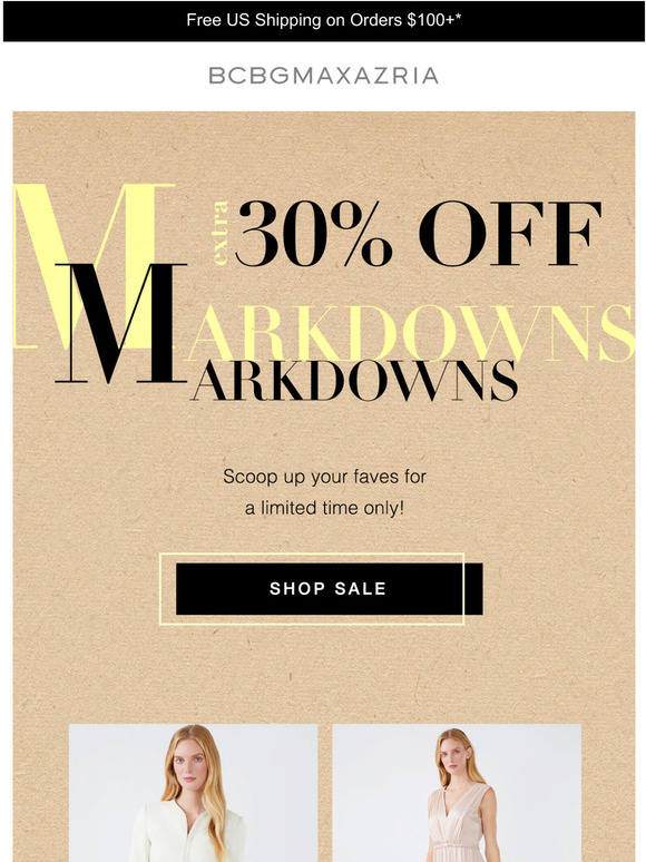 BCBG Email Newsletters Shop Sales, Discounts, and Coupon Codes
