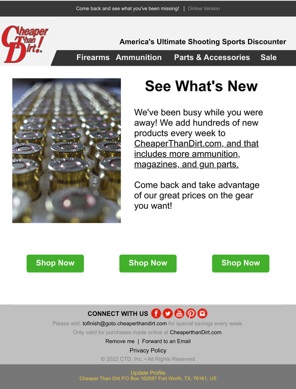 Cheaper Than Dirt Where did you go? Milled