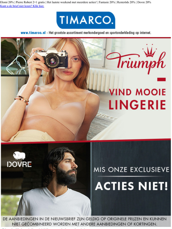 20% op Triumph - Vind mooie lingerie!